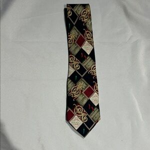 Tabasco Geometric Red and Gold Necktie